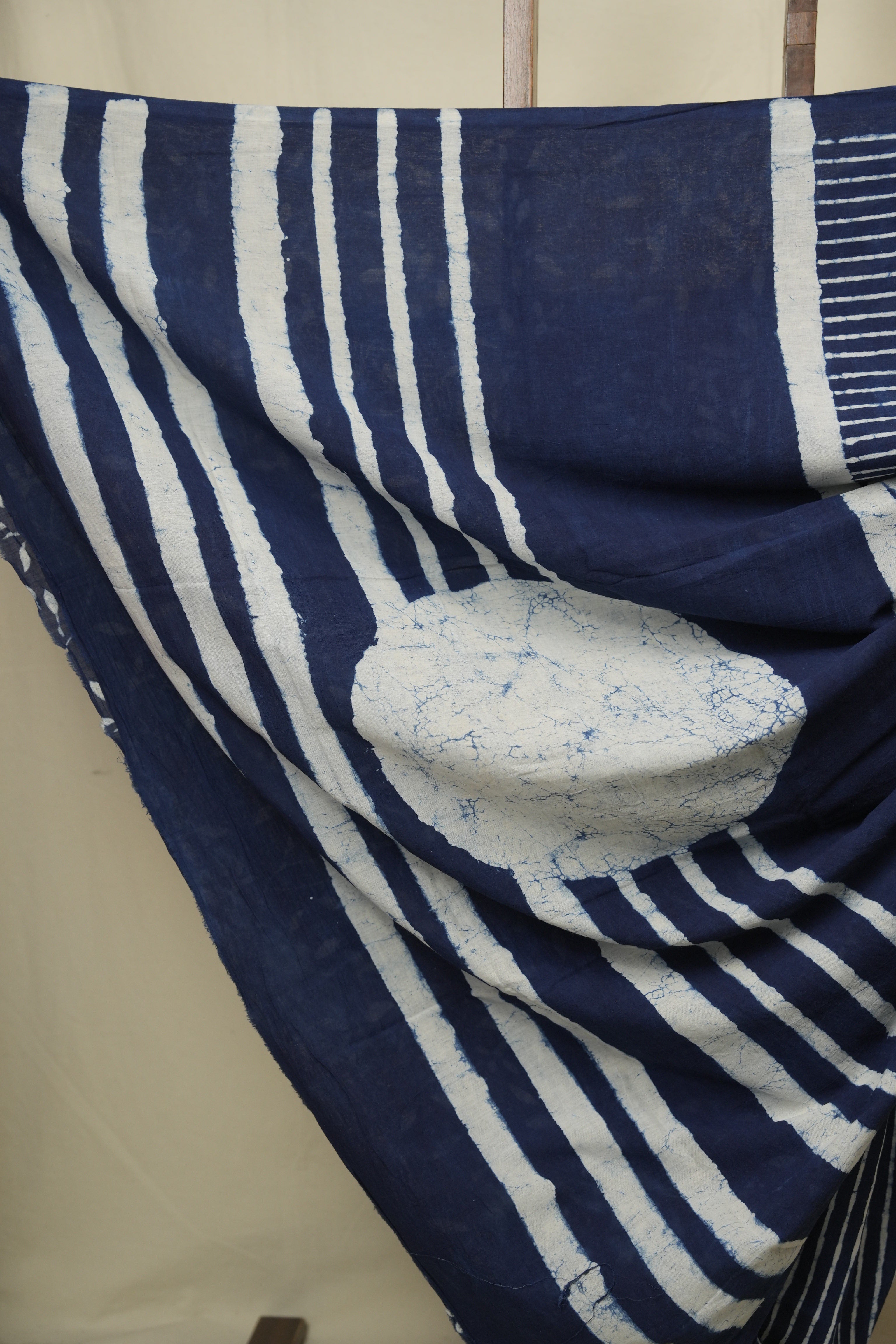 Indigo HBP Cotton Saree - SRICS3450