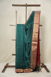 Peacock Green Maheshwari Saree - SRPGMS920