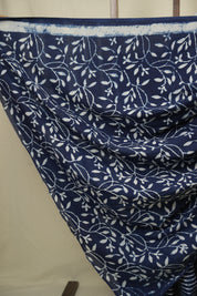 Indigo HBP Cotton Saree - SRICS3450