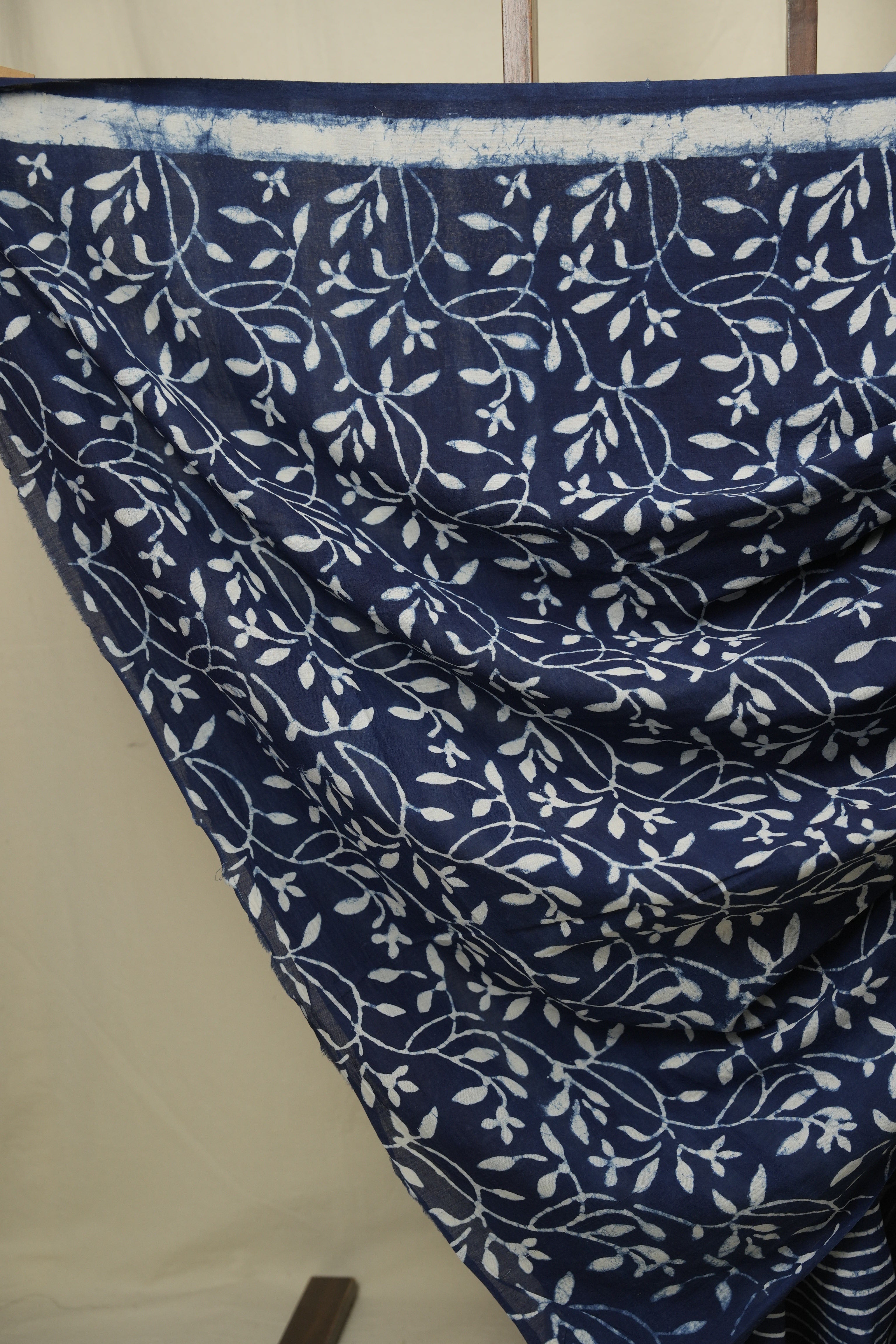 Indigo HBP Cotton Saree - SRICS3450