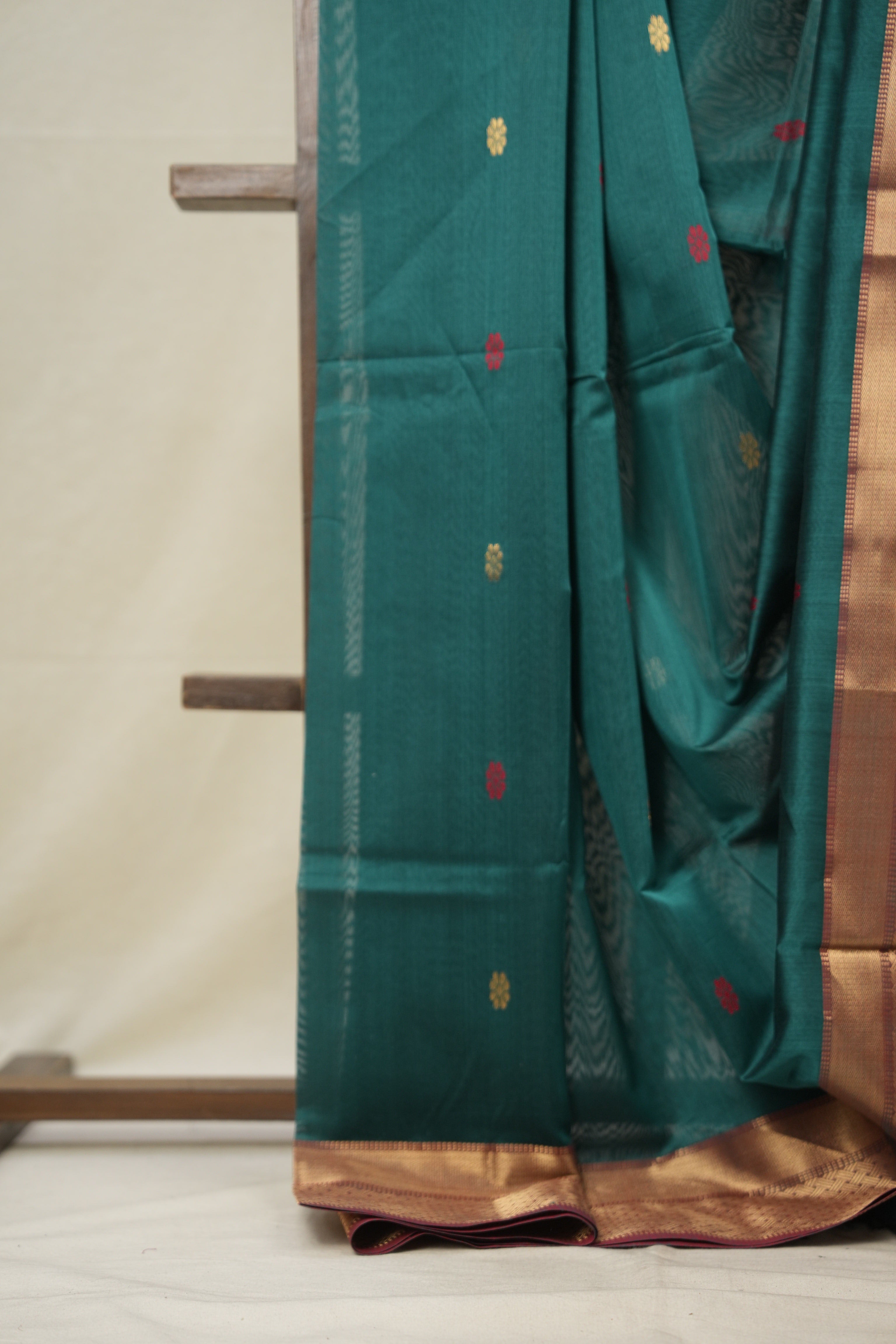 Peacock Green Maheshwari Saree - SRPGMS920
