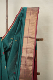 Peacock Green Maheshwari Saree - SRPGMS920