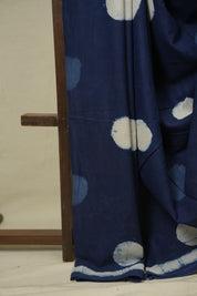 Indigo HBP Cotton Saree - SRICS3449