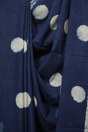 Indigo HBP Cotton Saree - SRICS3449