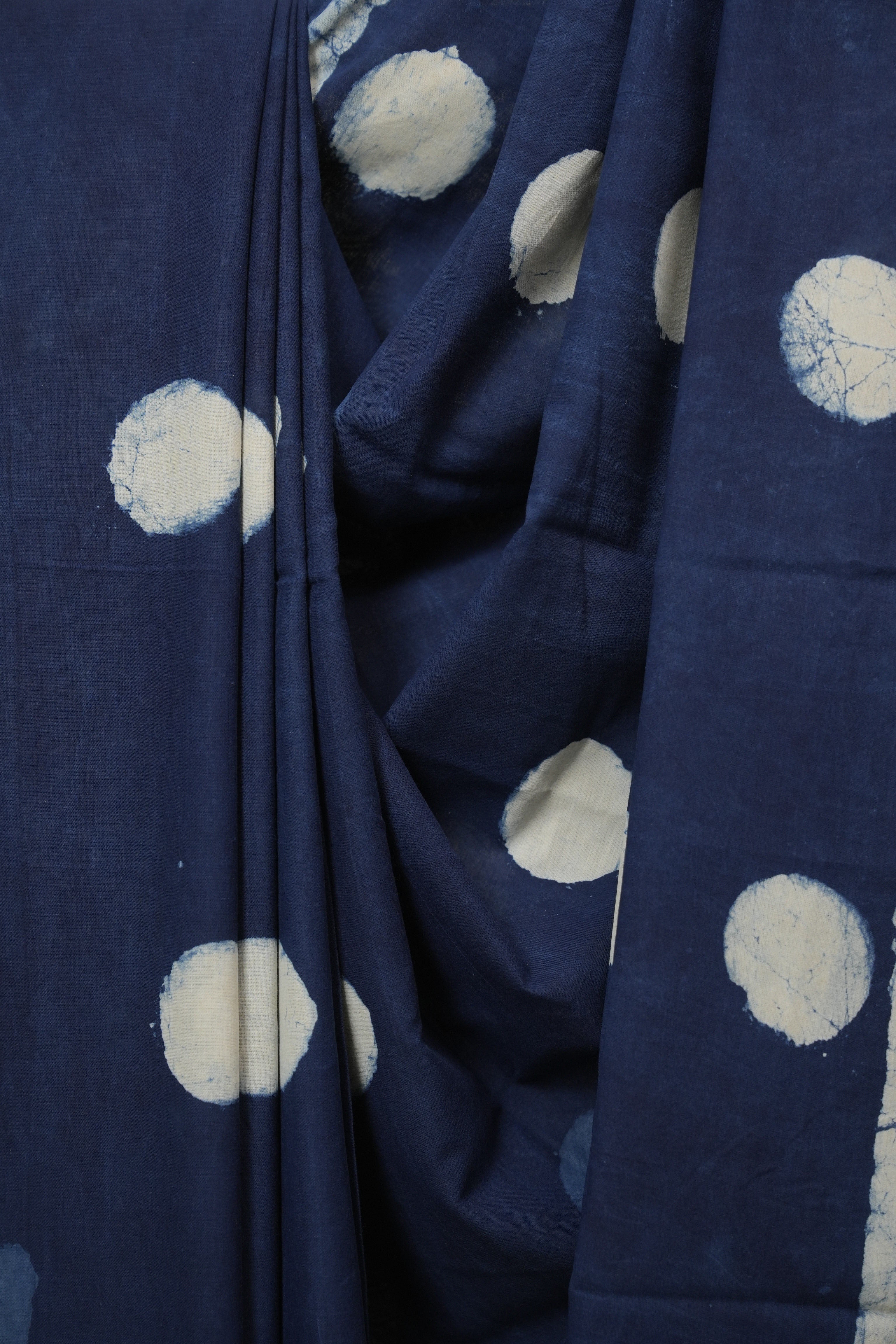 Indigo HBP Cotton Saree - SRICS3449