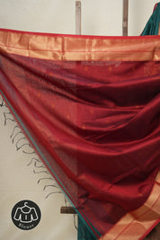 Peacock Green Maheshwari Saree - SRPGMS920