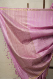 Pink Tussar Silk Saree - SRPTSS1615
