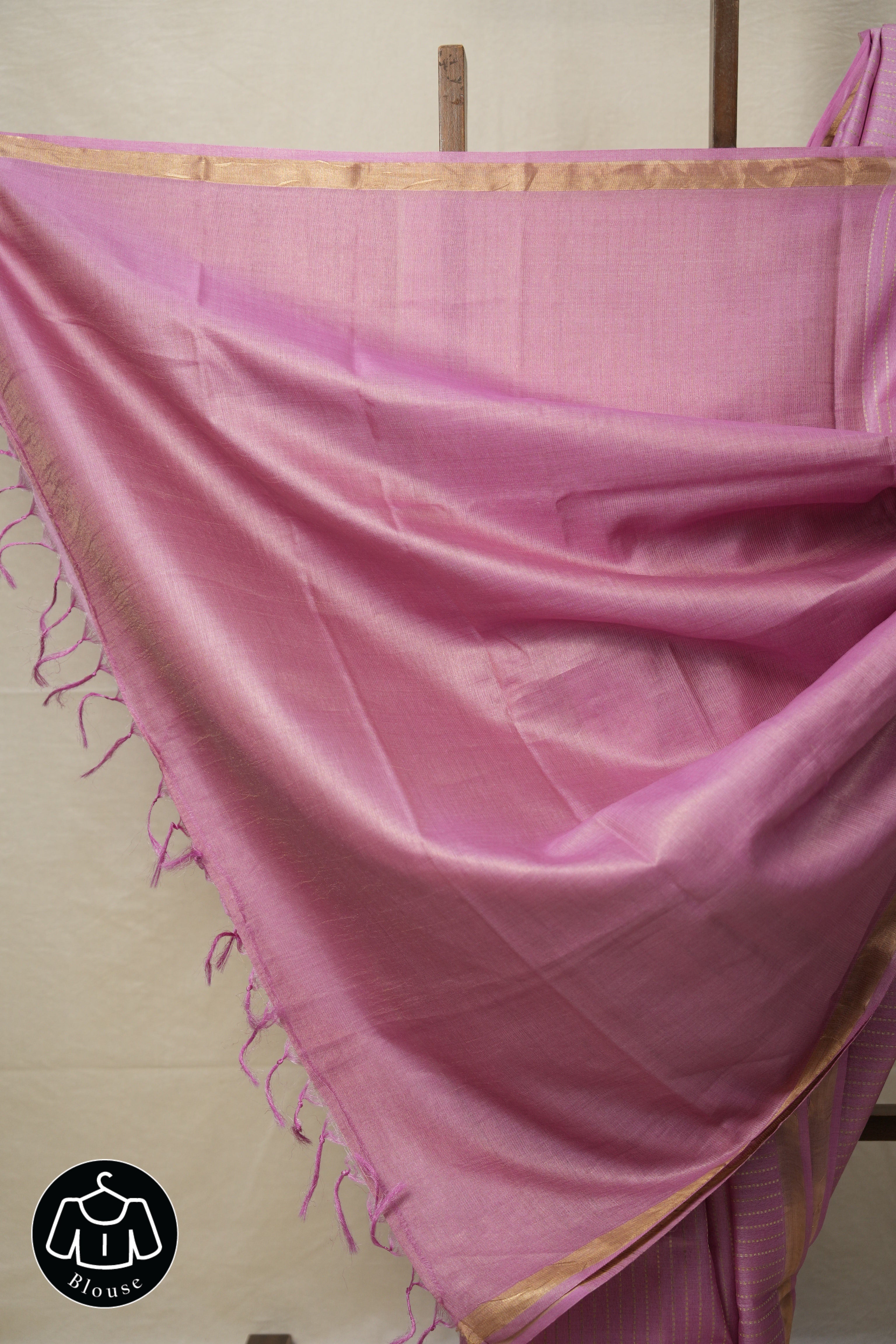 Pink Tussar Silk Saree - SRPTSS1615