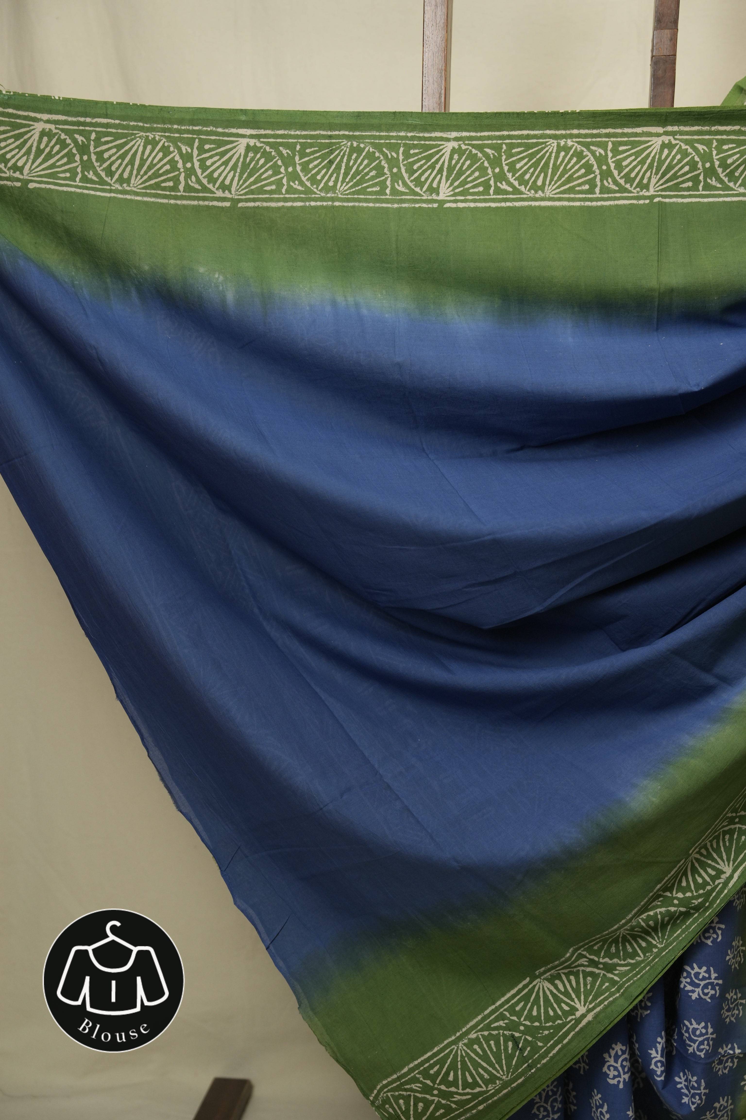 Blue HBP Cotton Saree - SRBCS3448