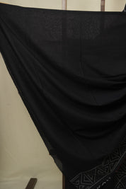 Black HBP Cotton Saree - SRBCS3443
