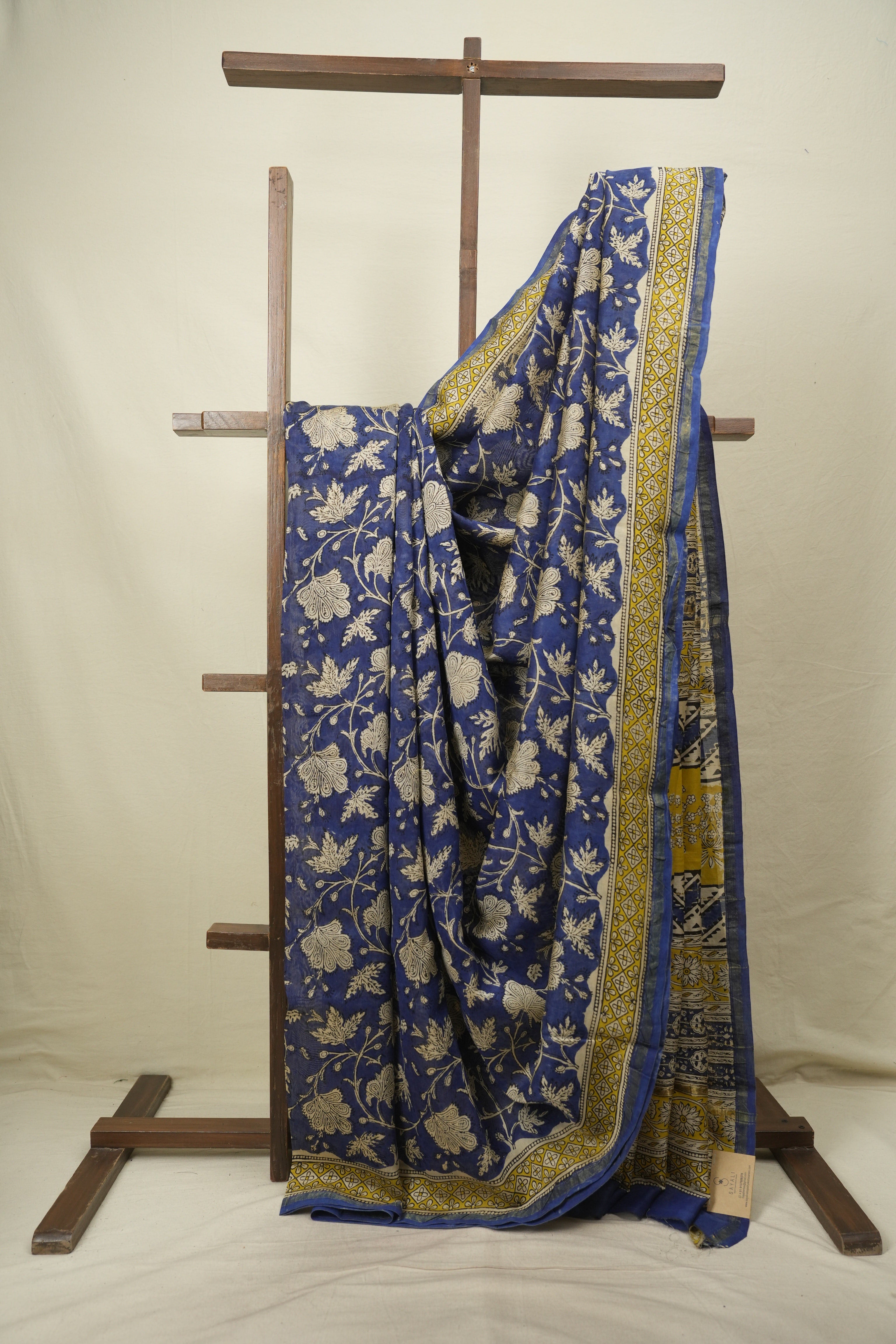 Blue HBP Cotton Silk Saree With Chanderi Border - SRBCSS1774