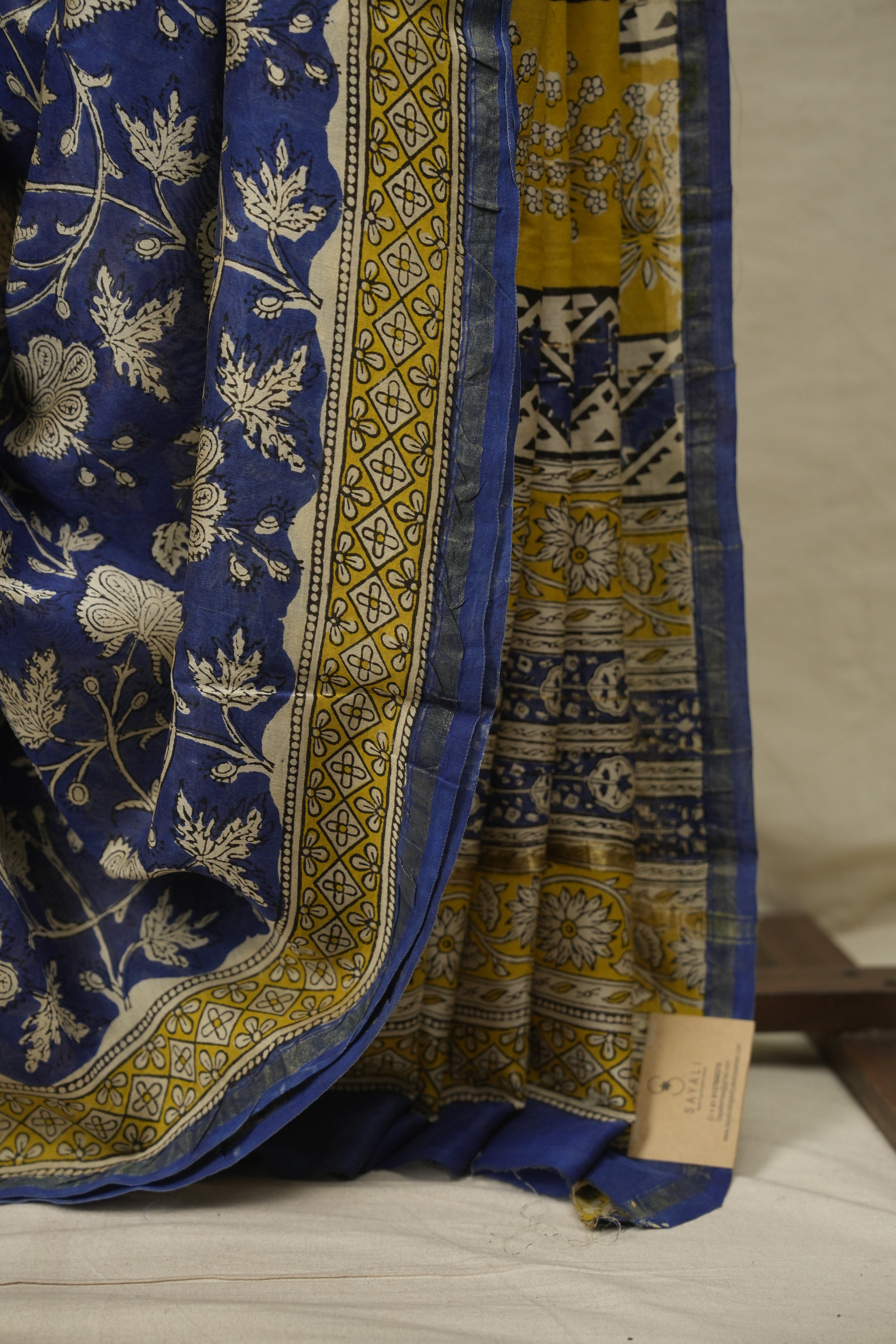 Blue HBP Cotton Silk Saree With Chanderi Border - SRBCSS1774