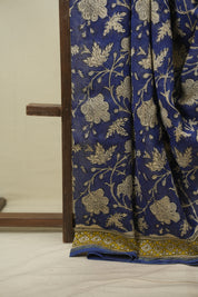 Blue HBP Cotton Silk Saree With Chanderi Border - SRBCSS1774