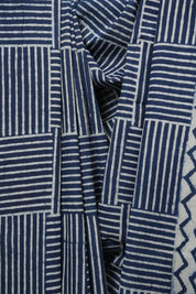 Indigo HBP Cotton Saree - SRICS3436