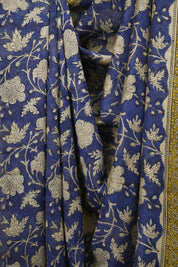 Blue HBP Cotton Silk Saree With Chanderi Border - SRBCSS1774
