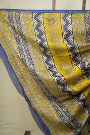 Blue HBP Cotton Silk Saree With Chanderi Border - SRBCSS1774