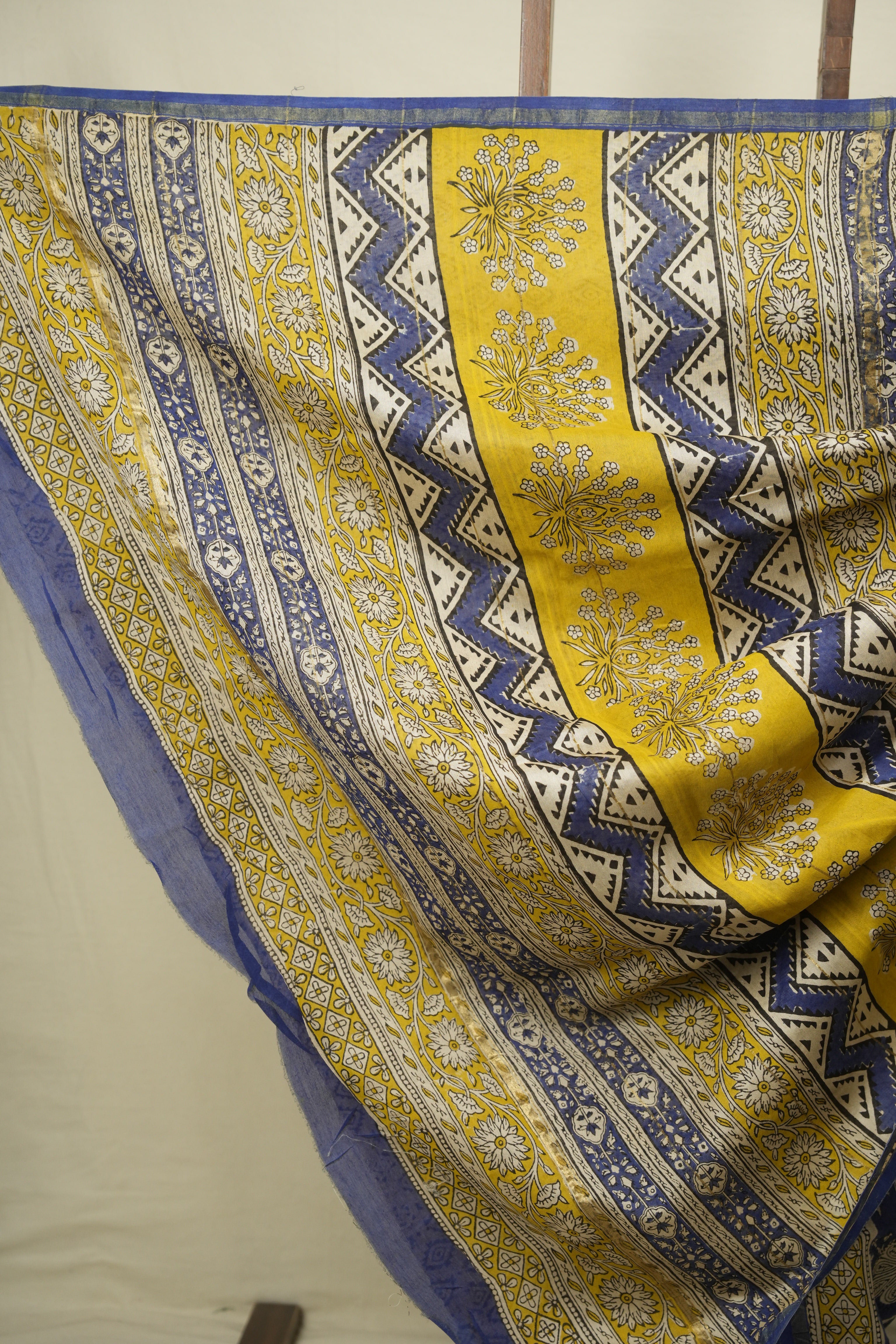 Blue HBP Cotton Silk Saree With Chanderi Border - SRBCSS1774
