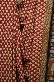 Red HBP Cotton Saree - SRRCS3447