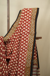 Red HBP Cotton Saree - SRRCS3447