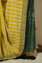 Yellow HBP Cotton Saree - SRYCS3446