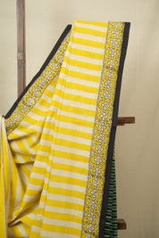 Yellow HBP Cotton Saree - SRYCS3446