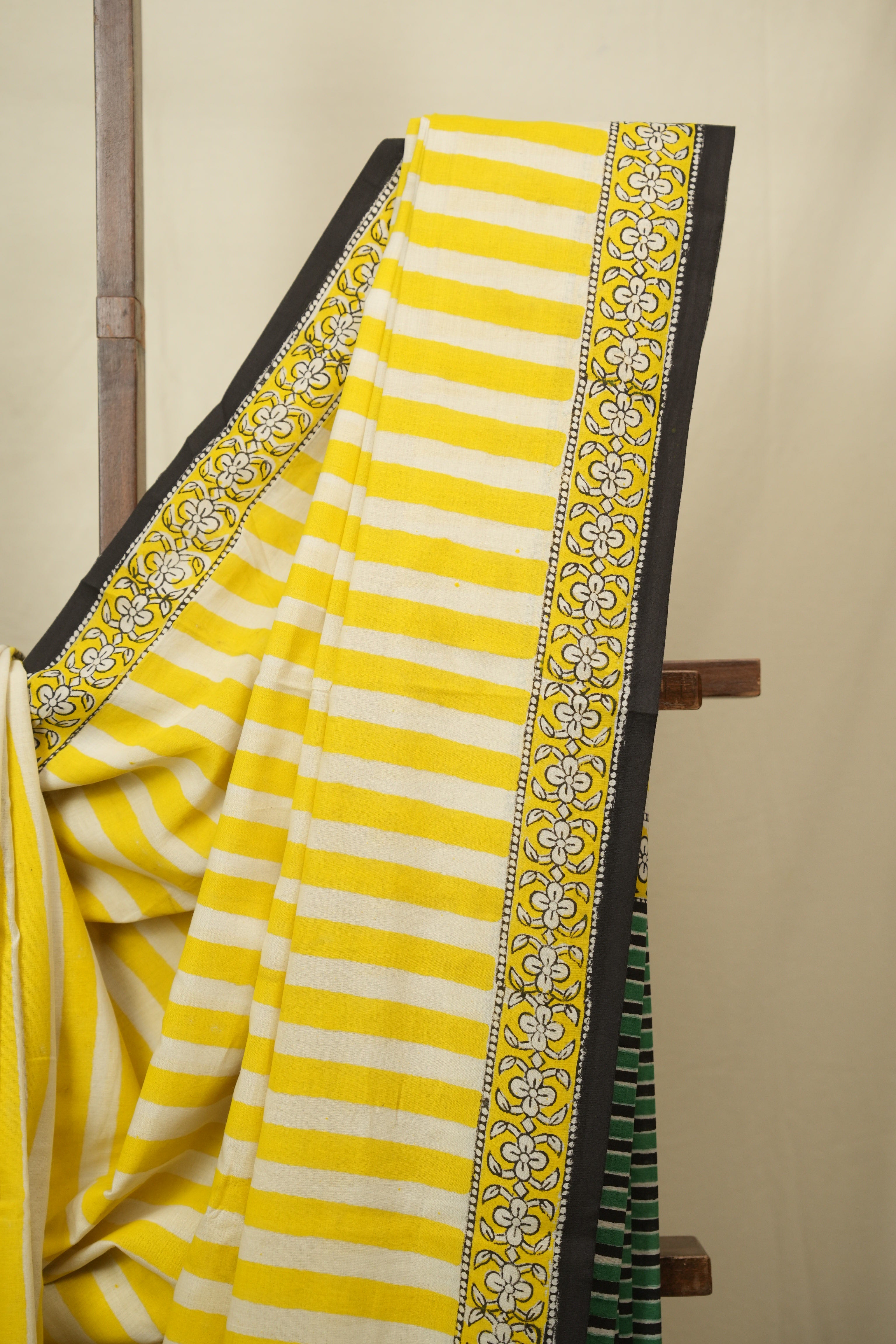 Yellow HBP Cotton Saree - SRYCS3446
