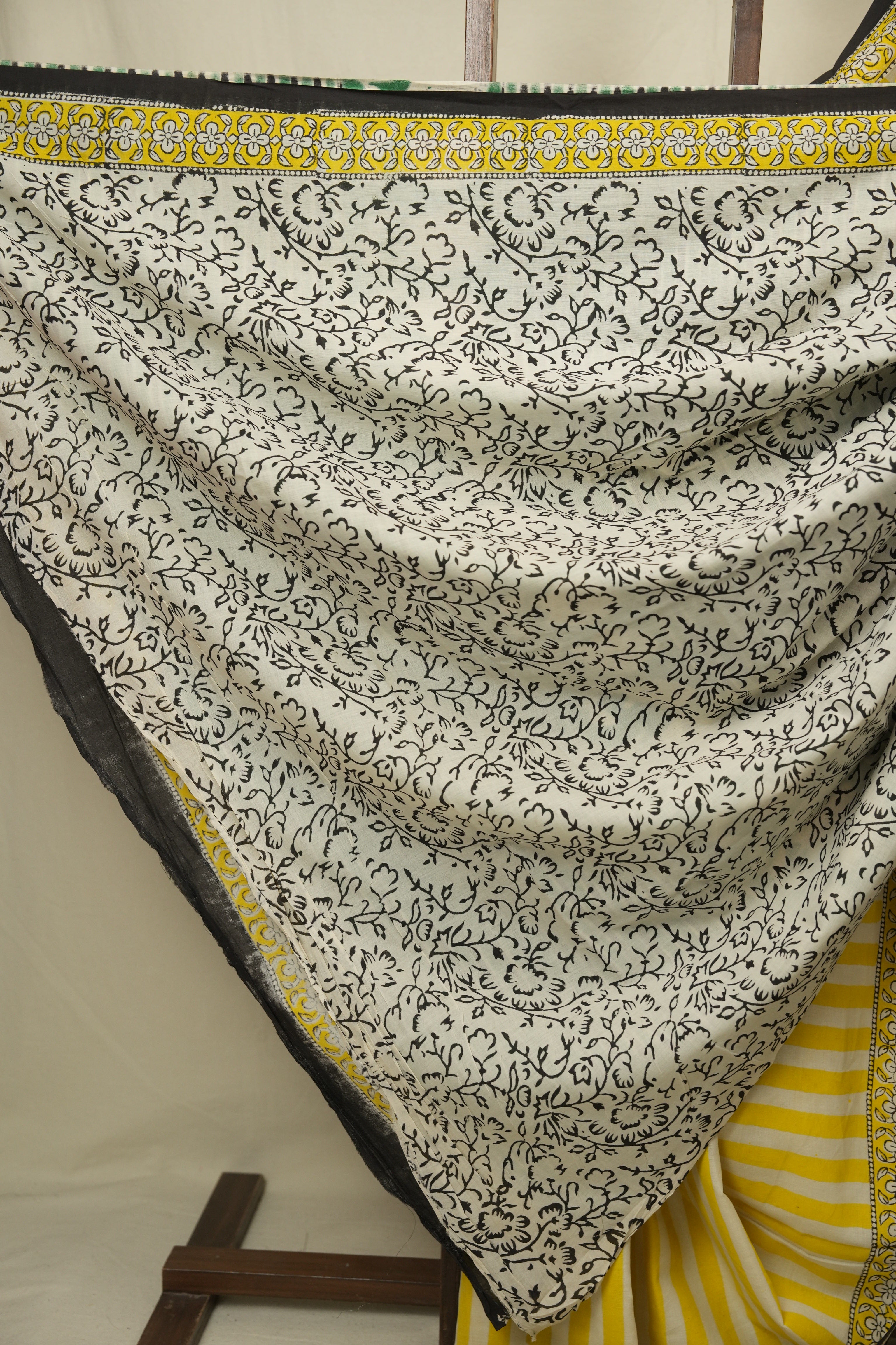 Yellow HBP Cotton Saree - SRYCS3446