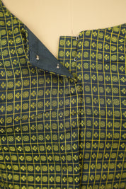 Green Handloom Resham Khun Blouse - SRGRKB112