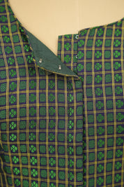 Green Handloom Resham Khun Blouse - SRGRKB114