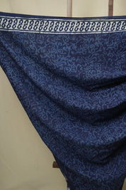 Indigo HBP Cotton Saree - SRICS3437