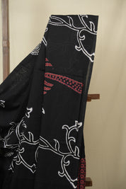 Black HBP Cotton Saree - SRBCS3445