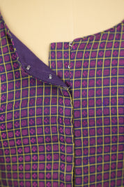 Purple Handloom Resham Khun Blouse - SRPRKB109