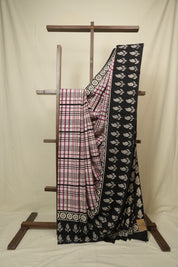 Off White HBP Cotton Saree - SROWCS3442