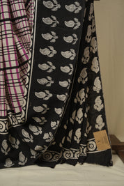 Off White HBP Cotton Saree - SROWCS3442