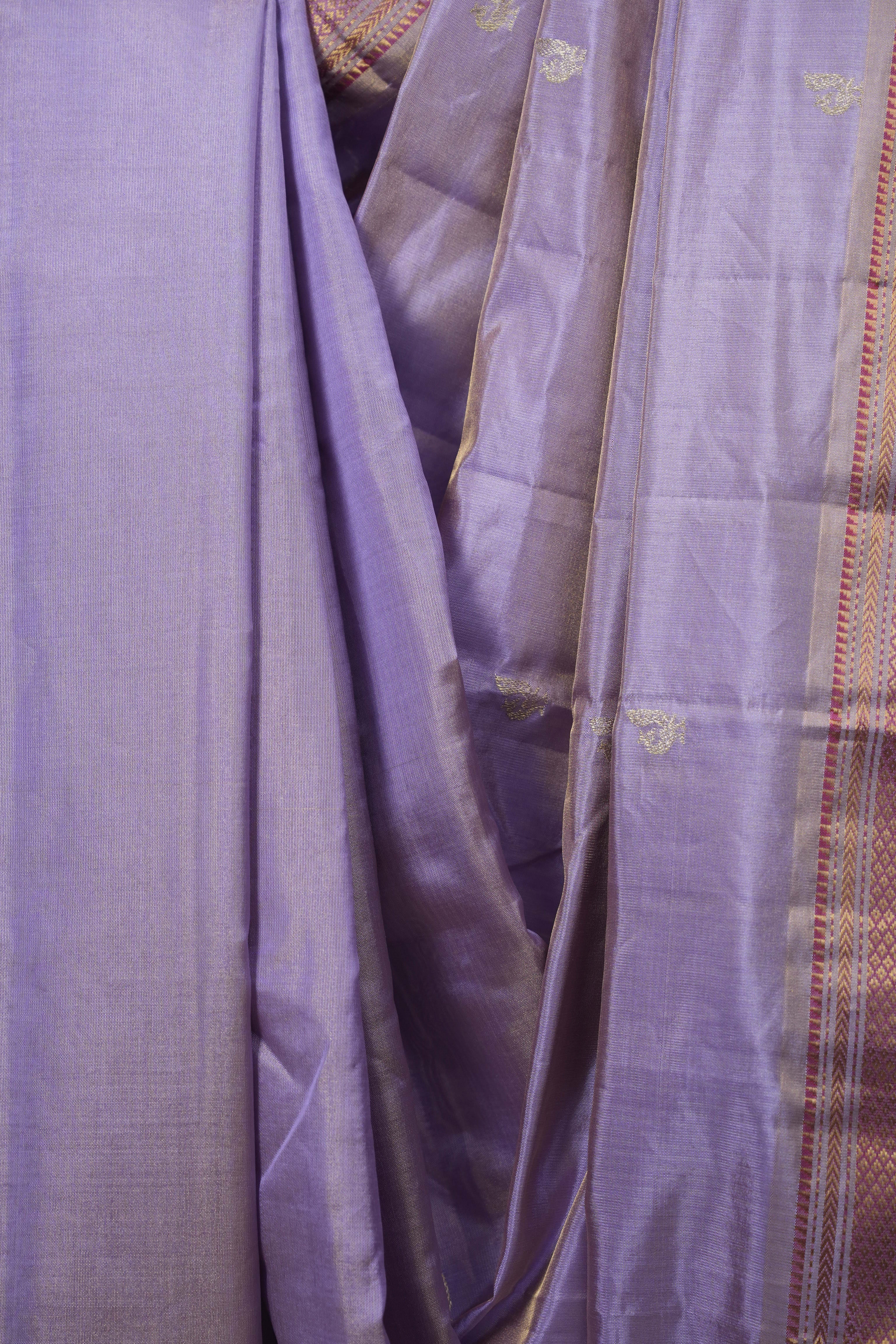 Lavender Tissue Silk Paithani Saree - SRLTSPS818