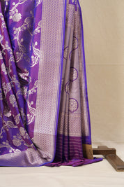 Purple Banarasi Silk Saree - SRPBSS766