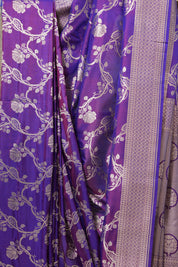 Purple Banarasi Silk Saree - SRPBSS766