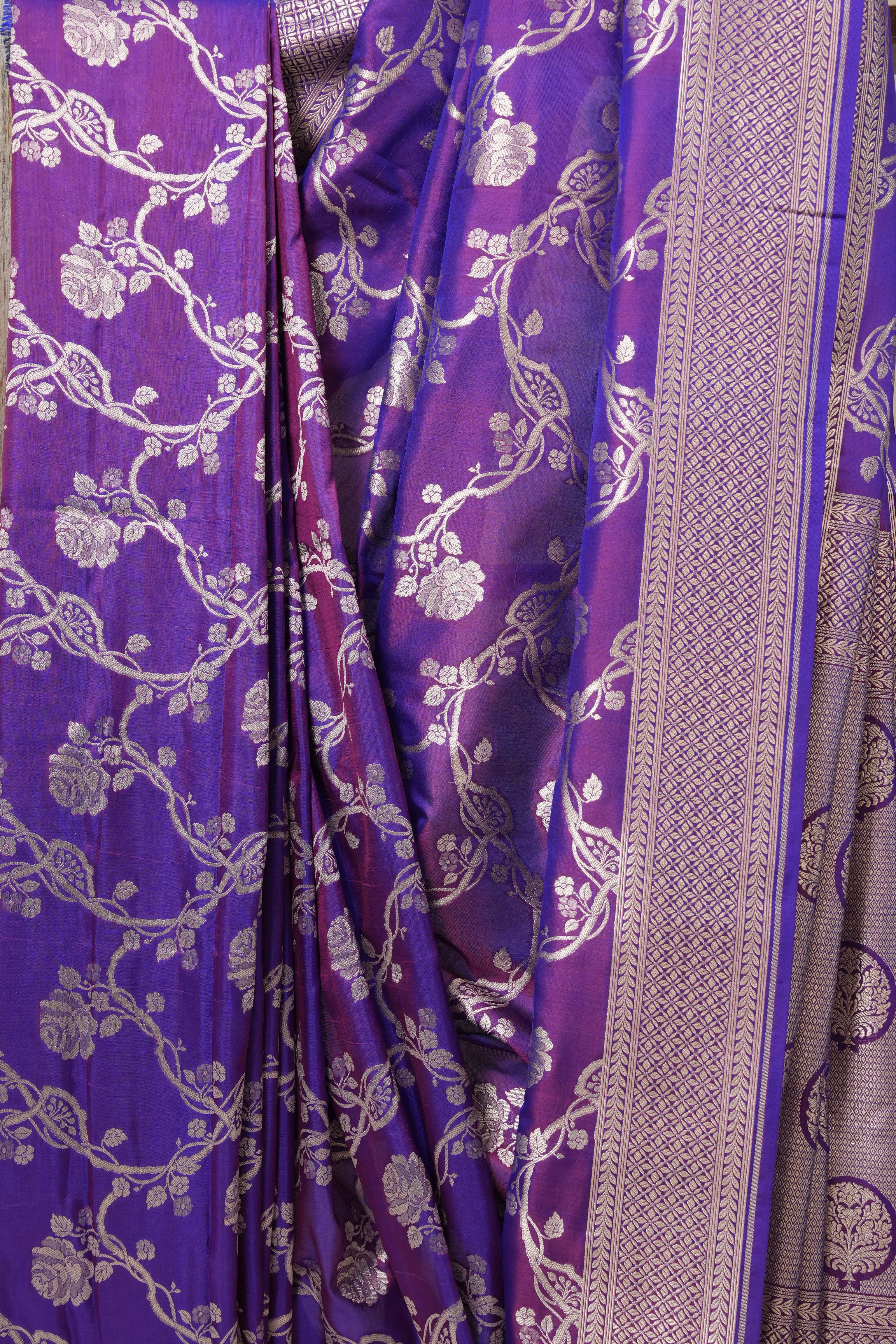 Purple Banarasi Silk Saree - SRPBSS766
