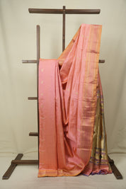 Peach Tissue Silk Paithani Saree - SRPTSPS819
