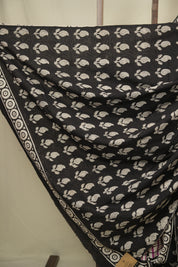 Off White HBP Cotton Saree - SROWCS3442