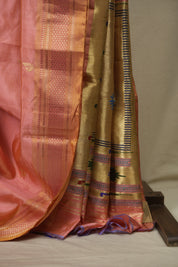 Peach Tissue Silk Paithani Saree - SRPTSPS819