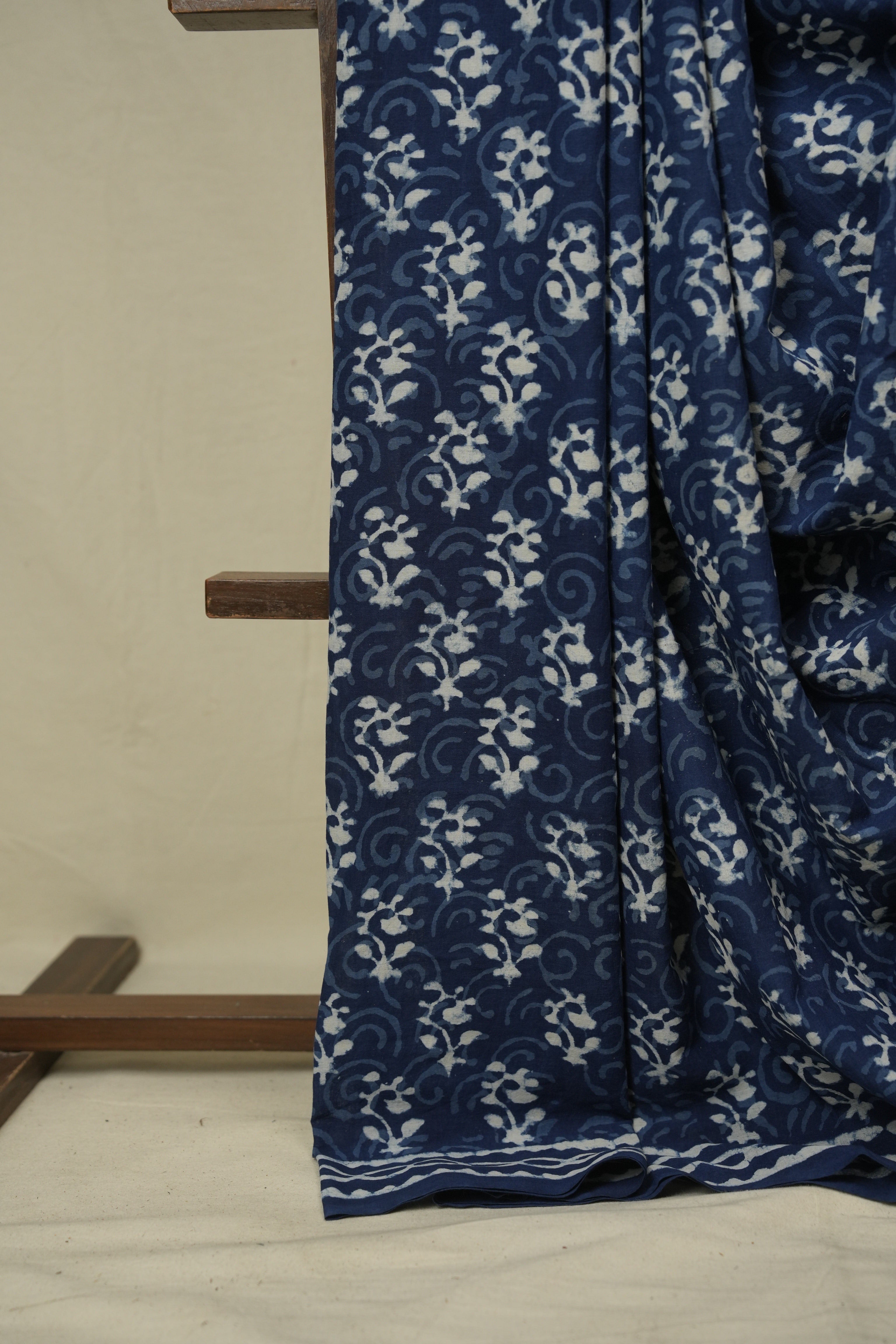 Indigo HBP Cotton Saree - SRICS3431