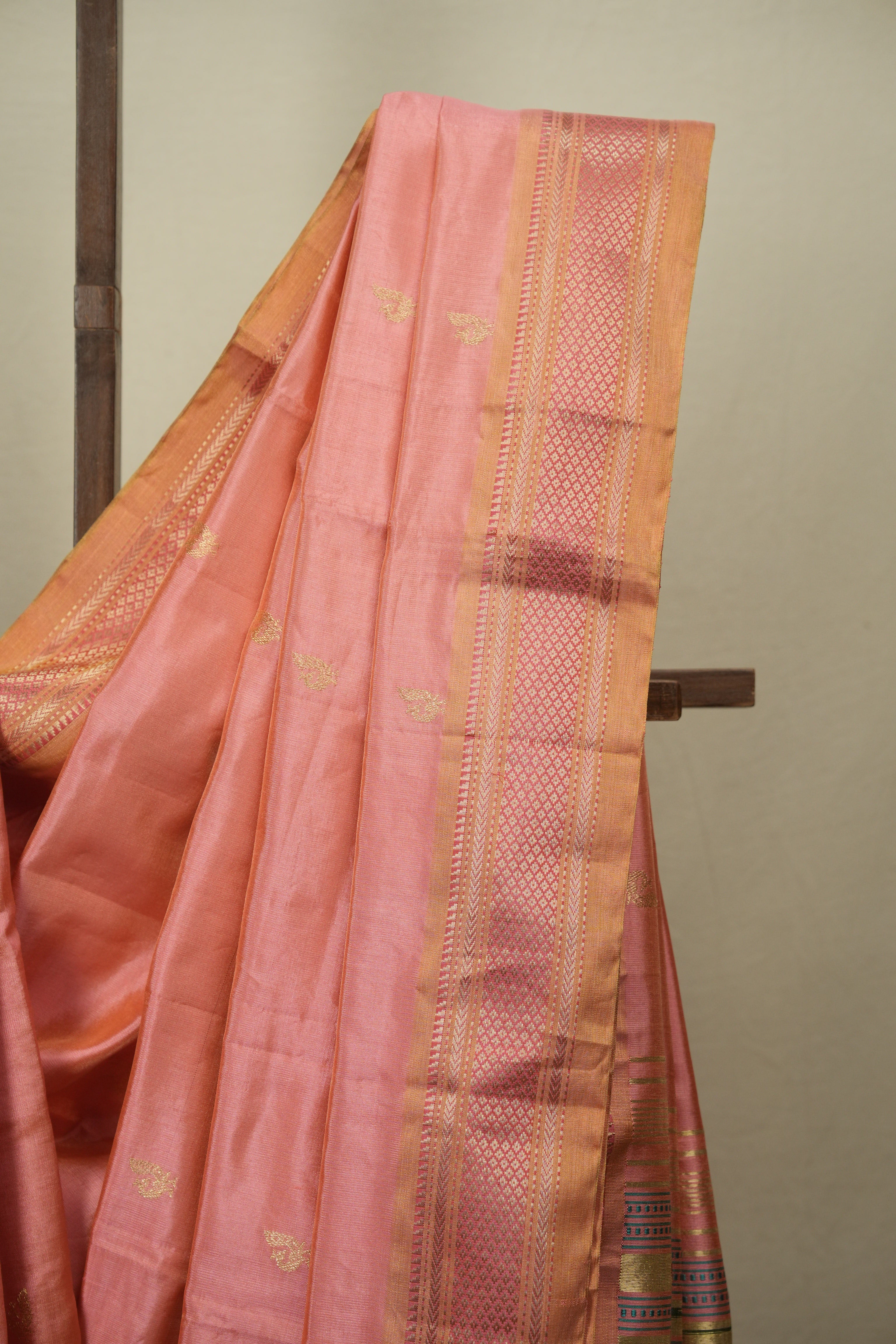 Peach Tissue Silk Paithani Saree - SRPTSPS819