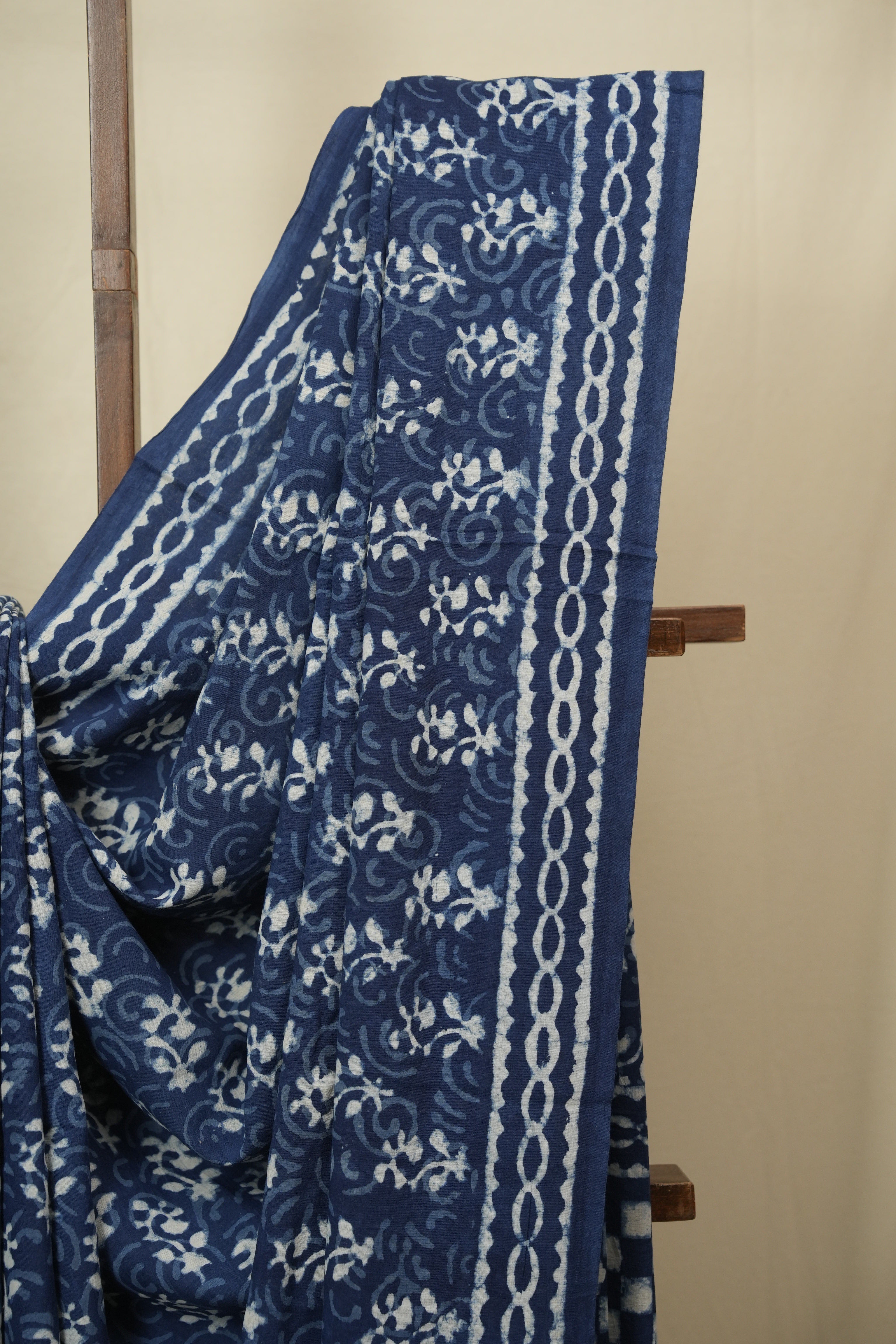 Indigo HBP Cotton Saree - SRICS3431