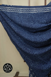 Indigo HBP Cotton Saree - SRICS3431
