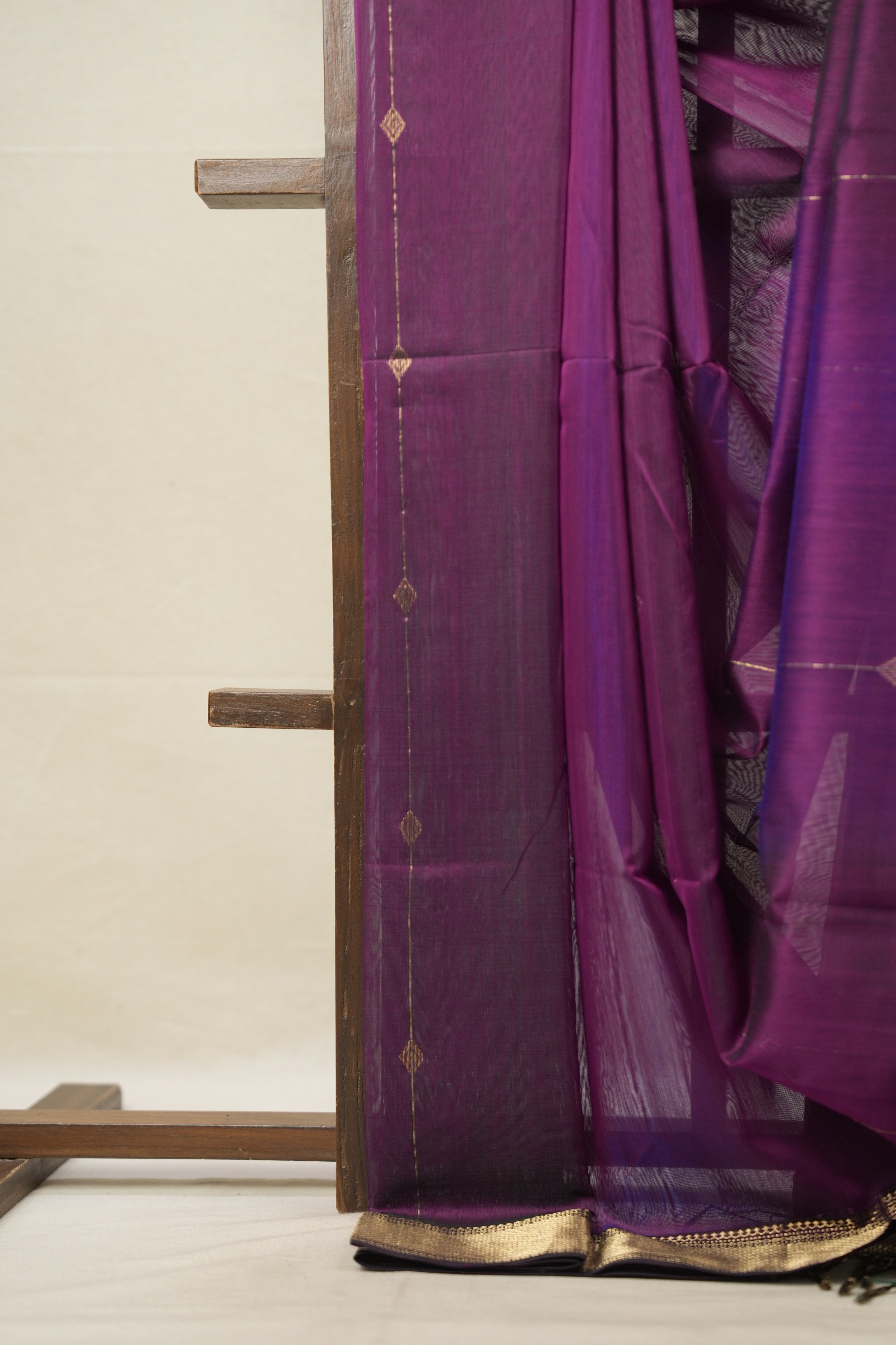 Purple Maheshwari Saree - SRPMS882