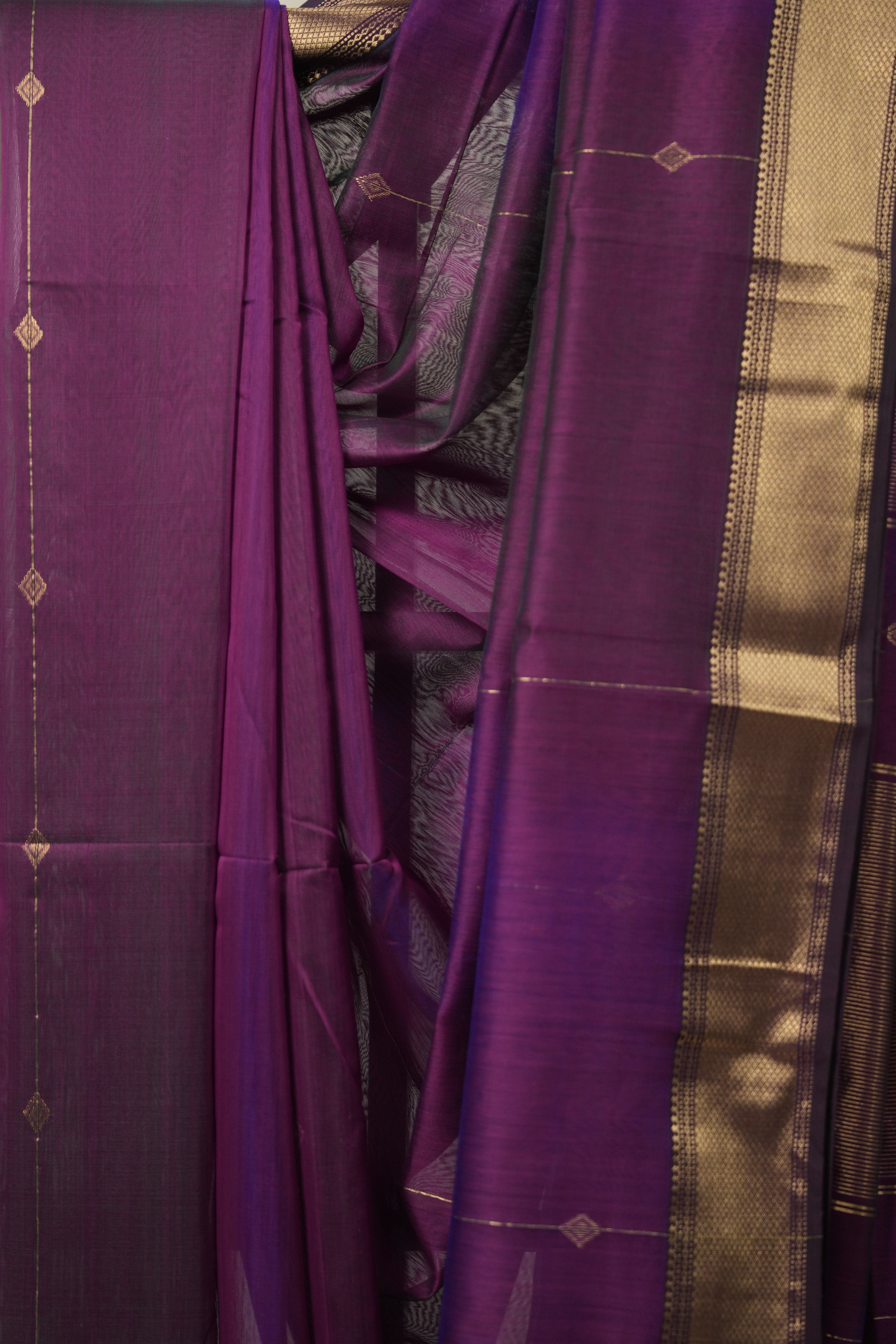 Purple Maheshwari Saree - SRPMS882