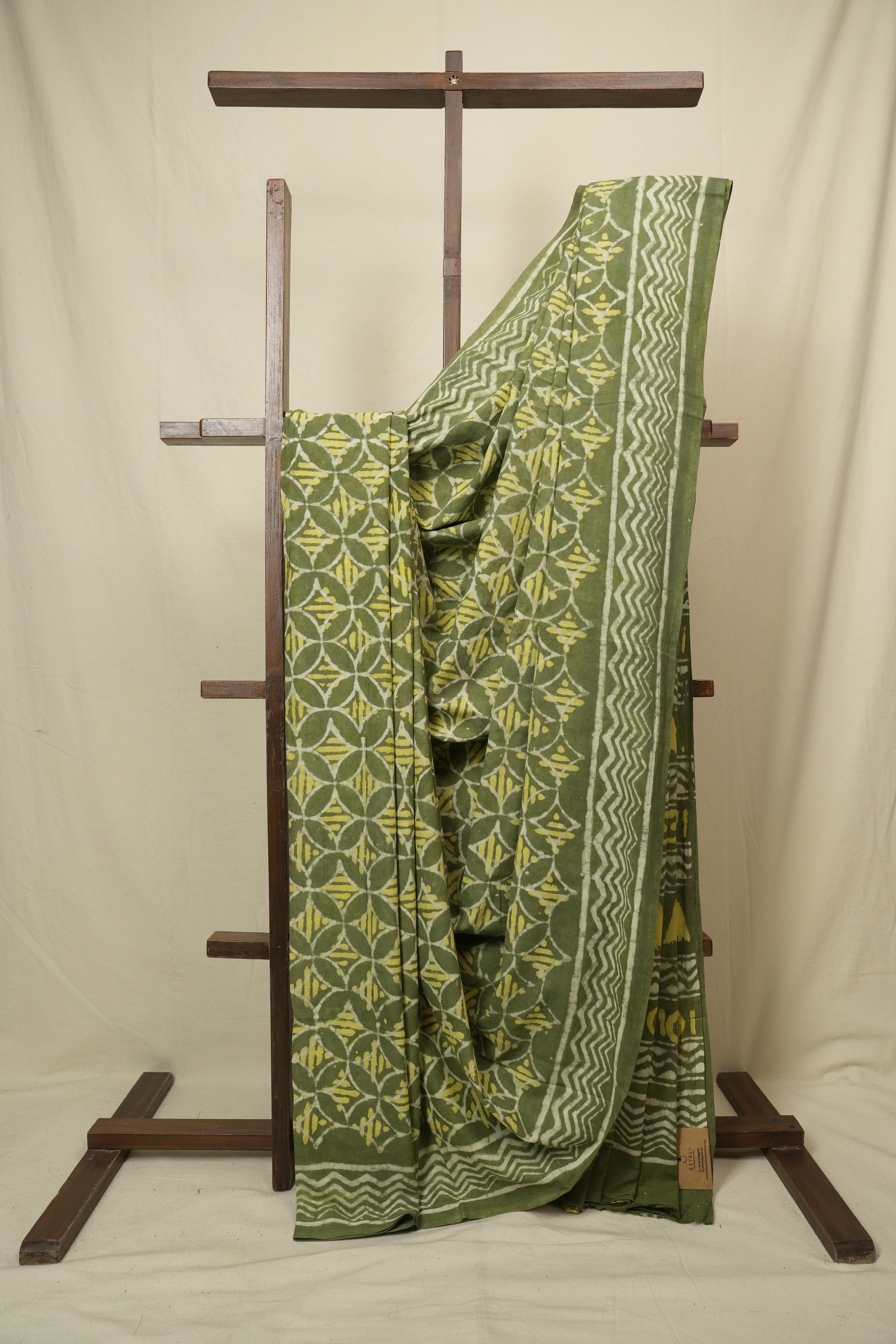 Mehendi HBP Cotton Saree - SRMCS3434