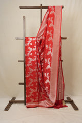 Scarlet Red Banarasi Silk Saree - SRSRBSS763