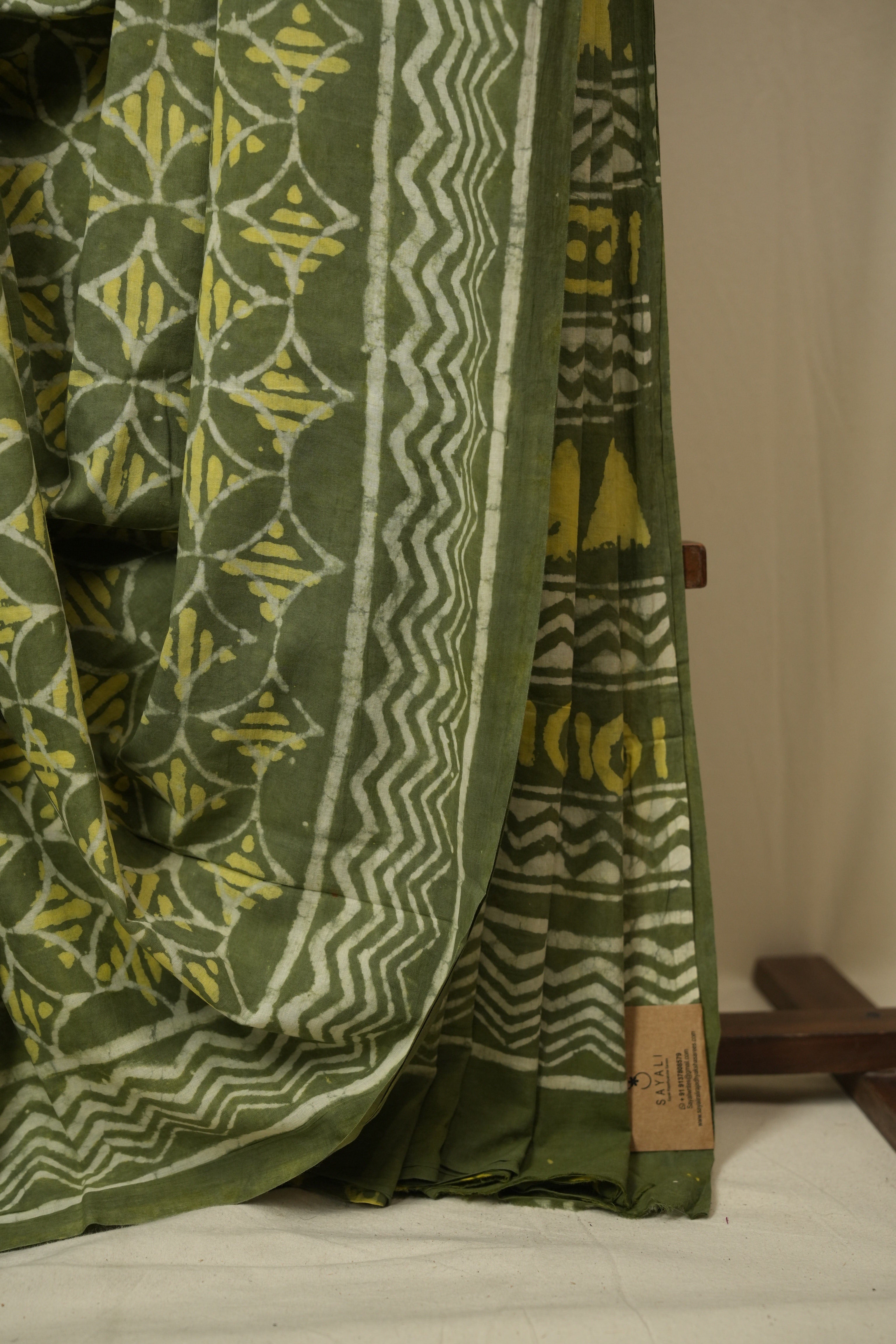 Mehendi HBP Cotton Saree - SRMCS3434